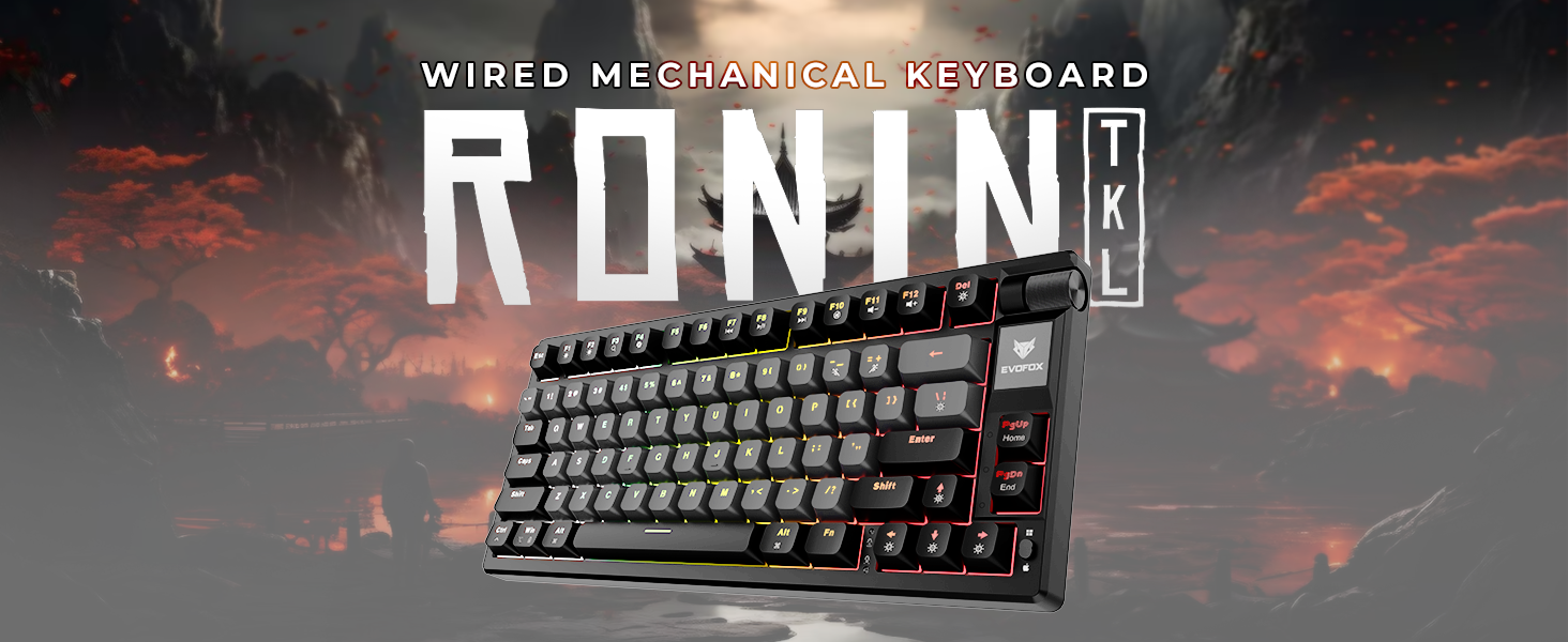 EvoFox Ronin TKL Wired Mechanical Gaming Keyboard ... 3 Evofox Ronin TKL Wired Mechanical Keyboard
