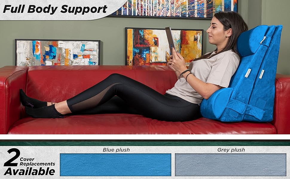 Lunix LX8 4pcs Orthopedic Bed Wedge Pillow Set, Post