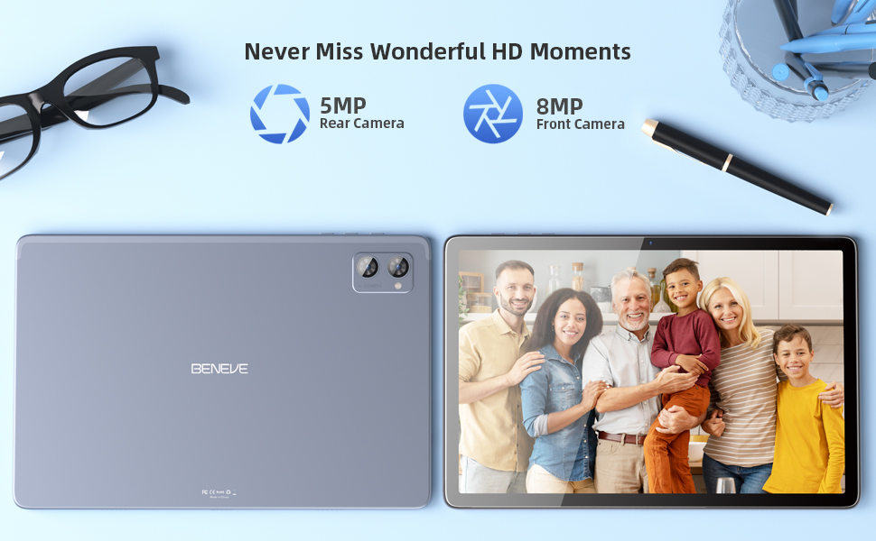 BENEVE Tablet 10 Zoll Tablet Android 11, 6GB RAM 128GB ROM 6000mAh Akku