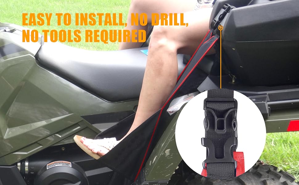 Sresk ATV Rear Passenger Foot Rest,Universal Adjustable