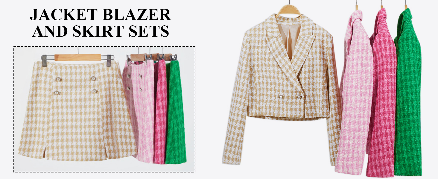 Tweed Blazer Sets