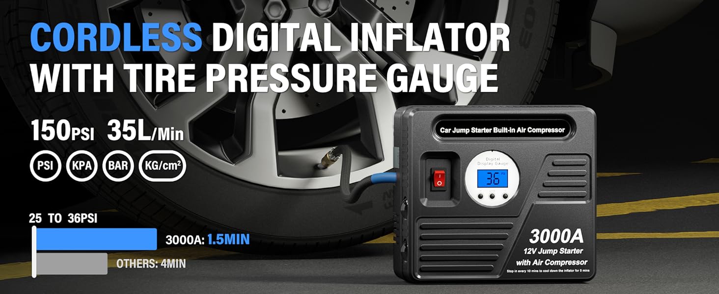 car jump starter with air compressor