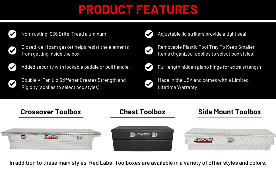 Amazon.com: Dee Zee DZ8170LTB Red Label Crossover Tool Box
