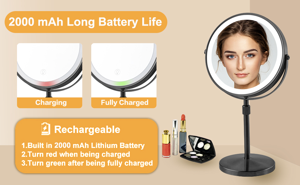 2000mAh Makeup Mirror
