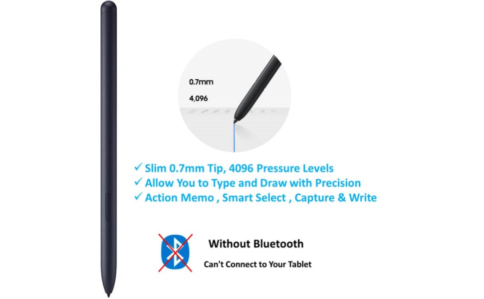 Tab S7 S Pen [Pen Tips 0.7mm] [4096 Pressure Sensor