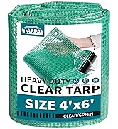 Greenhouse tarp 4'x6' Clear Tarp Heavy Duty Waterproof with Grommets or Zip Ties