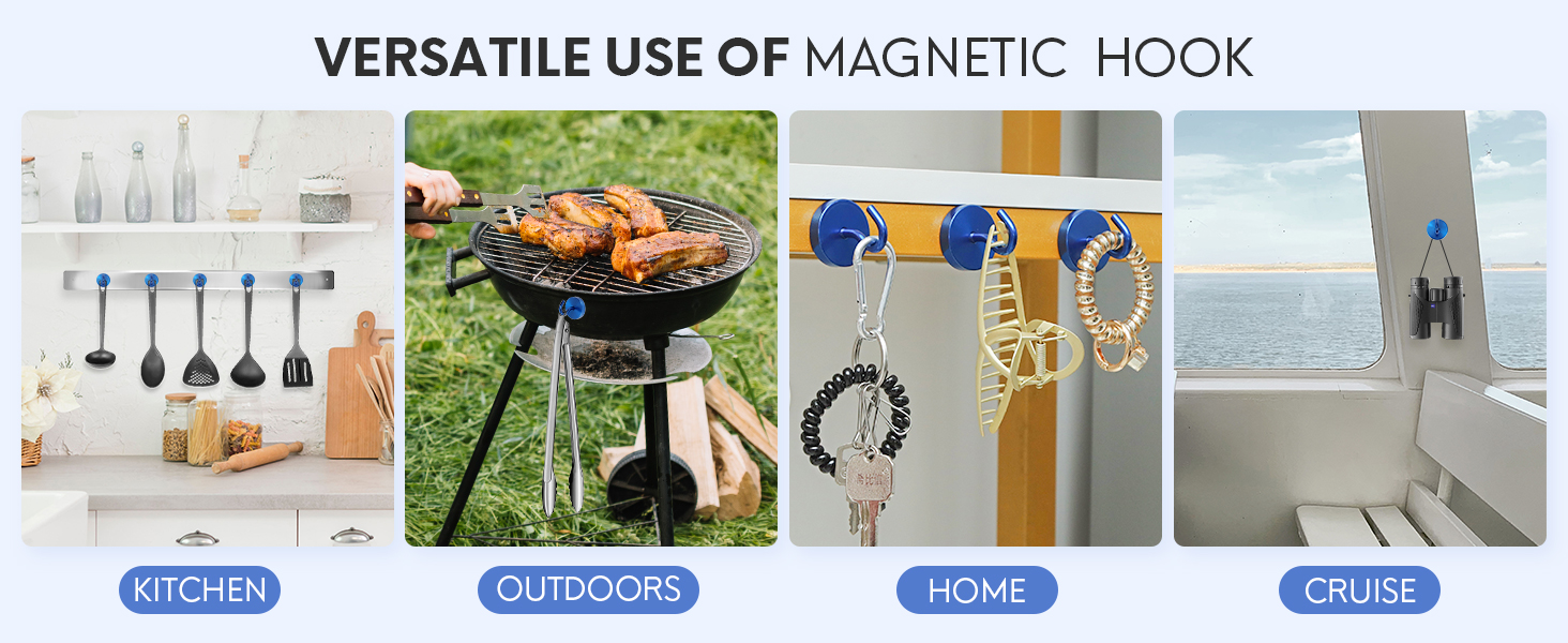 Versatile uses of Neosmuk Navyblue magnetic hooks new design heavy duty