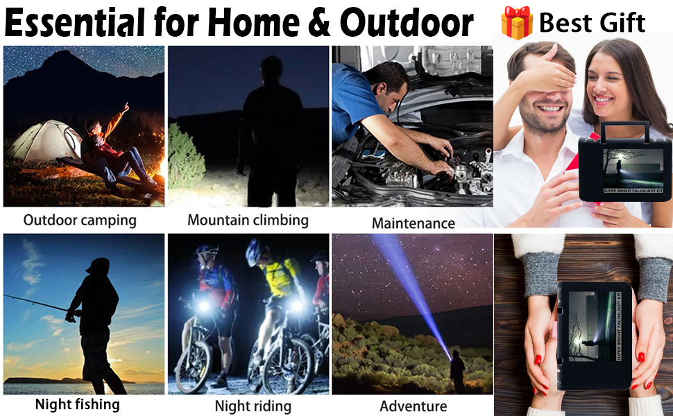 Tactical rechargeable flashlights high lumens