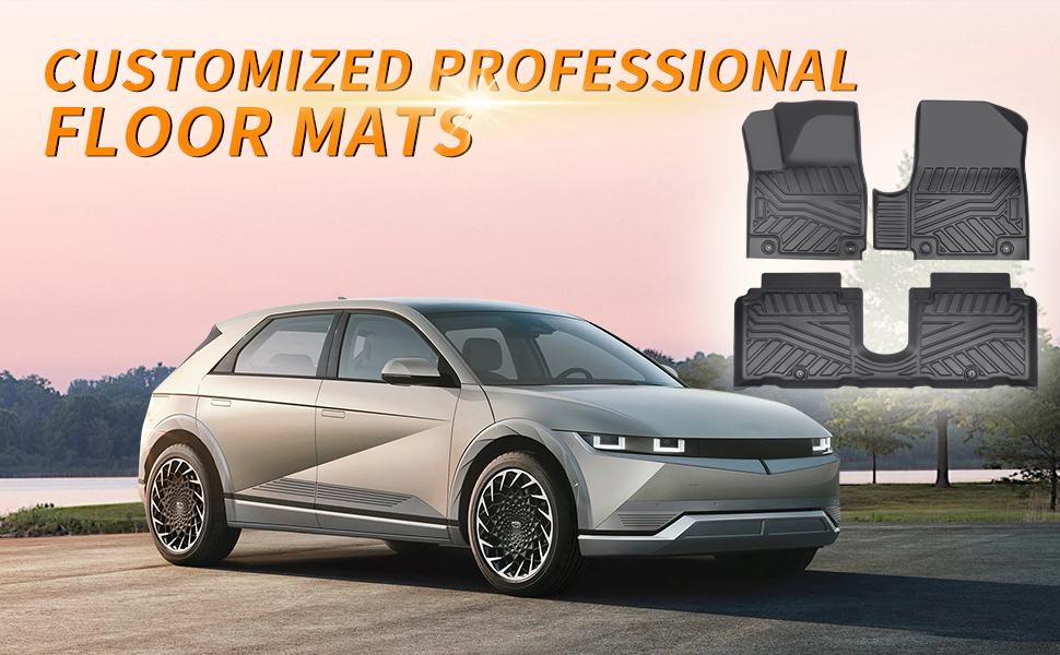 SHINJEW Floor Mats Compatible with 20222024 Hyundai Ioniq 5 Movable Console,Car