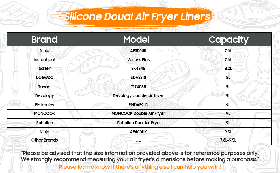silicone air fryer liner