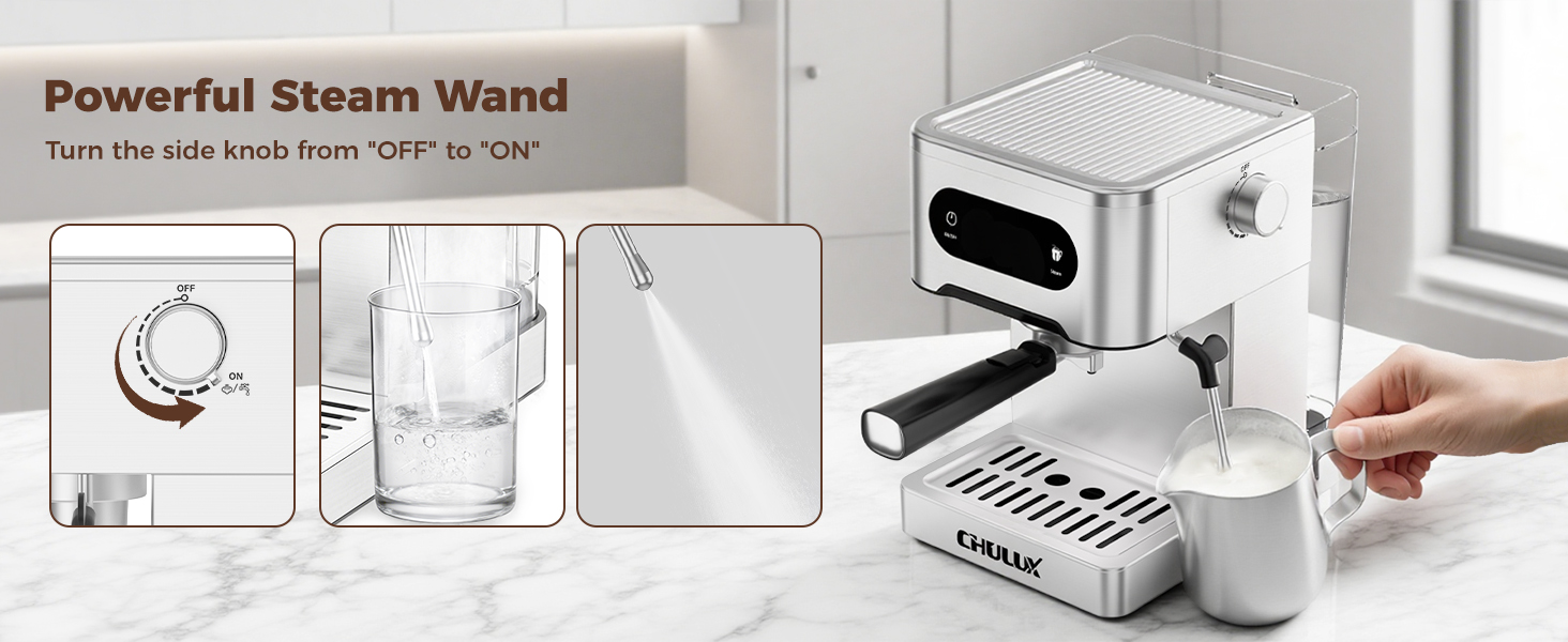 espresso maker with steam wand