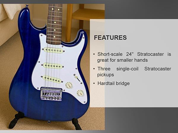 Amazon.com: Fender Squier 24-Inch Short Scale Strat Pack