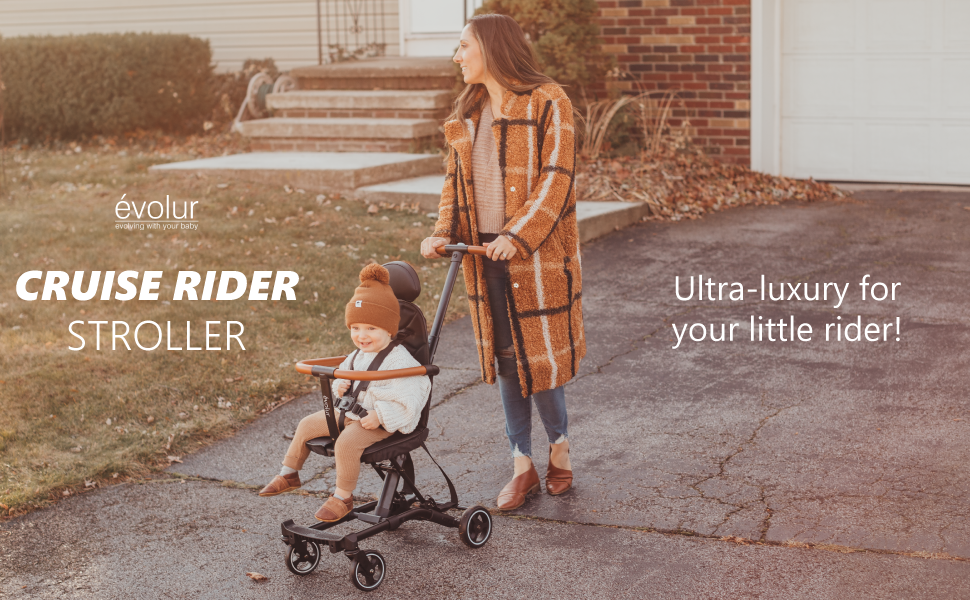 Evolur Cruise Rider Stroller with Canopy, Lightweight