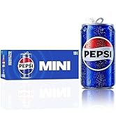 Pepsi Soda, Mini Cans, 7.5 Ounce (Pack of 10)
