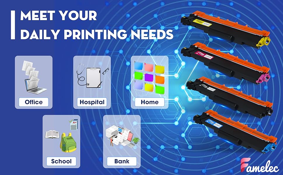 4 Pack TN227BK High Yield Black Toner Cartridge