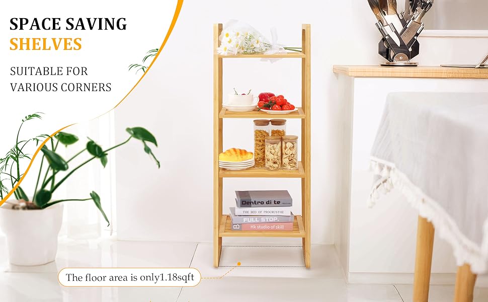 Bamboo Bathroom Rack Shelf