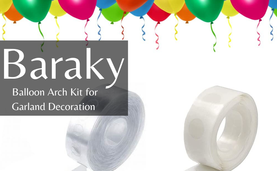 Baraky 100 pcs Balloon Glue dot Point Dots Removable, 1 Rolls (100 Pieces Each Rolls)Glue dot