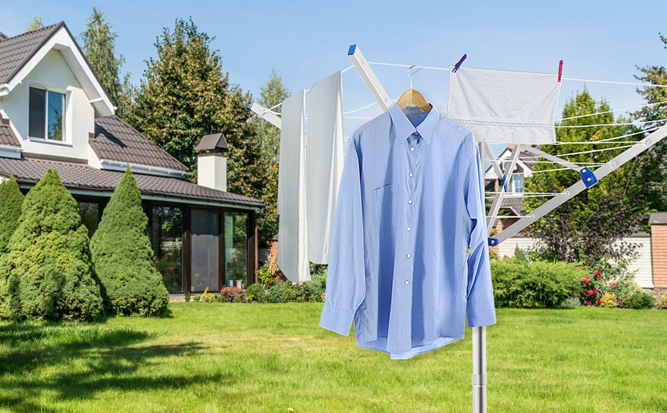 Youyijia Rotary Washing Line 4 Arms 16m Portable Washing Line With 4