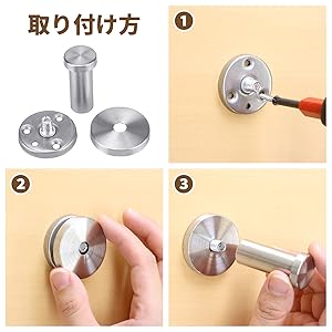 ふー　6連壁掛けフック chocolate2本 Amazon.co.jp: Anni 壁掛けフック 6本セット 壁 フック ウォール