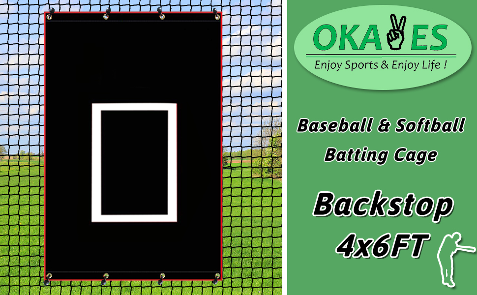 OKAYES Baseball Backstop, Baseball Batting Cage Backstop