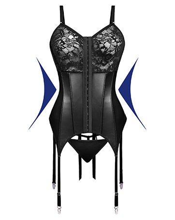 Womens Corset Lingerie Set Lace Up Lingerie Set