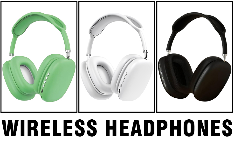 True Face Wireless Bluetooth Over-Ear Headphones, Noise-Canceling Earphones with Mic