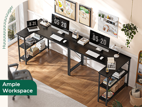 mog ページ Amazon.com: Huuger L-Shaped Desk - 47