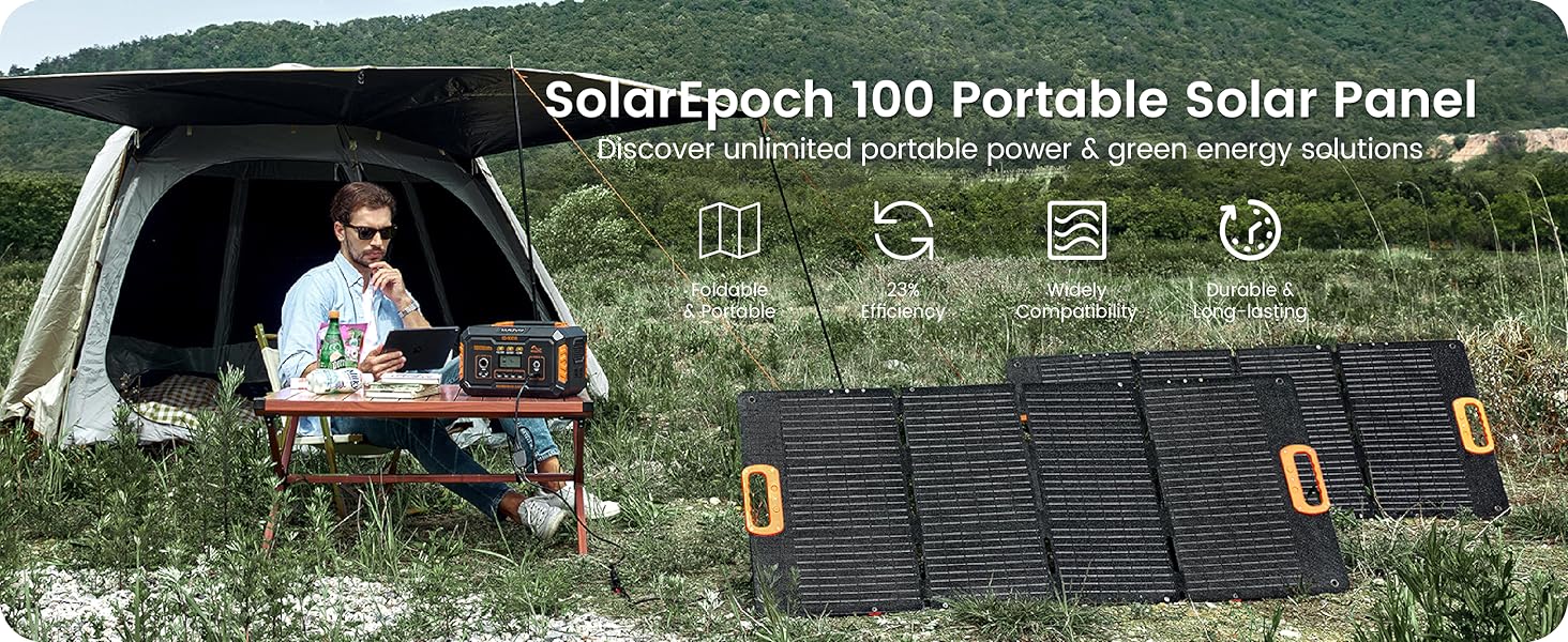 100 Watt Portable Solar Panel_1_Discover unlimited portable power & green energy