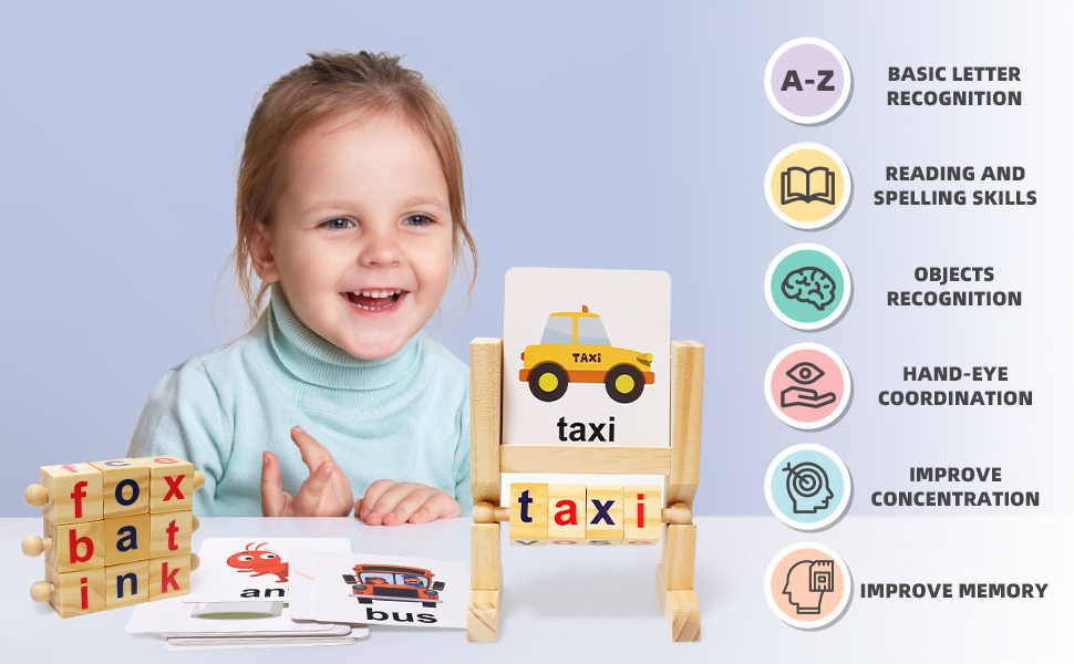 Educational Toys for 3 4 5 6+ Year Old Boys Girls Kids, Flash Cards