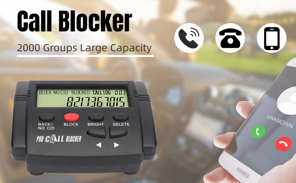 Yunseity Call Blocker for Landline Phones, 4000 Groups Call Blocking
