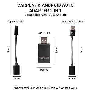 Booster   Wireless   Car   Adapter   –   Turns   Wired   CarPlay   &   Android   Auto 