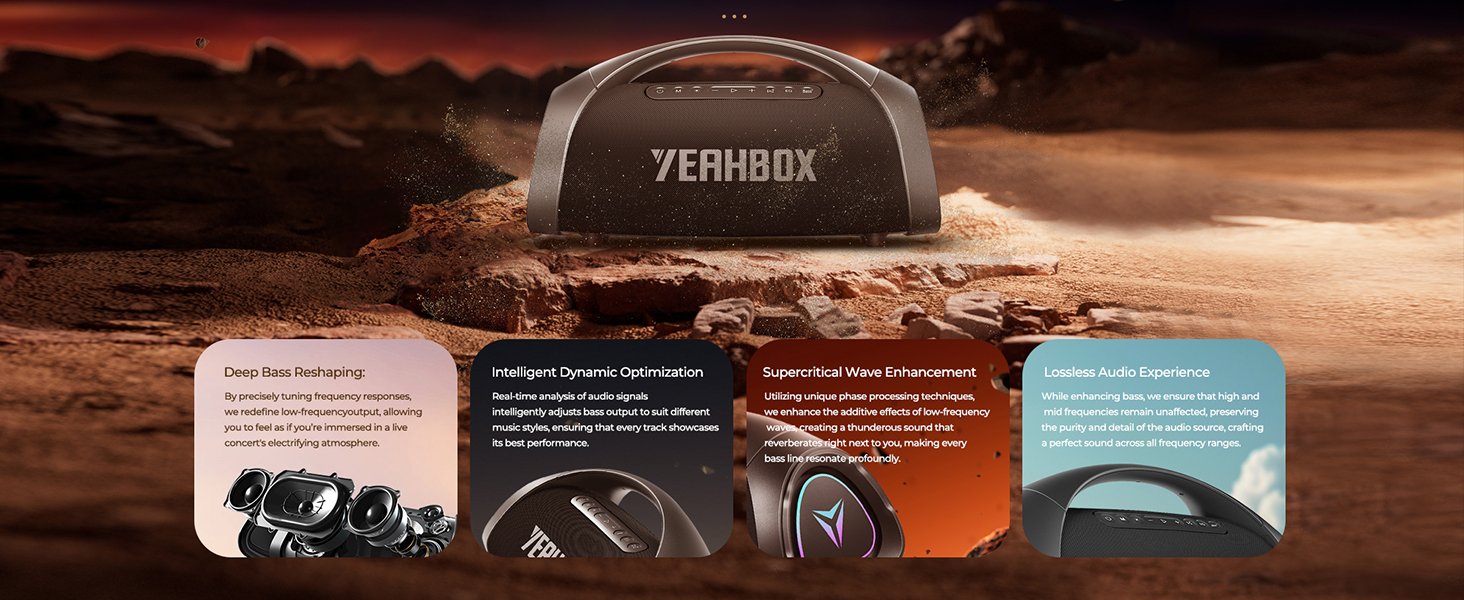 YEAHBOX exclusive bass enhancement technology