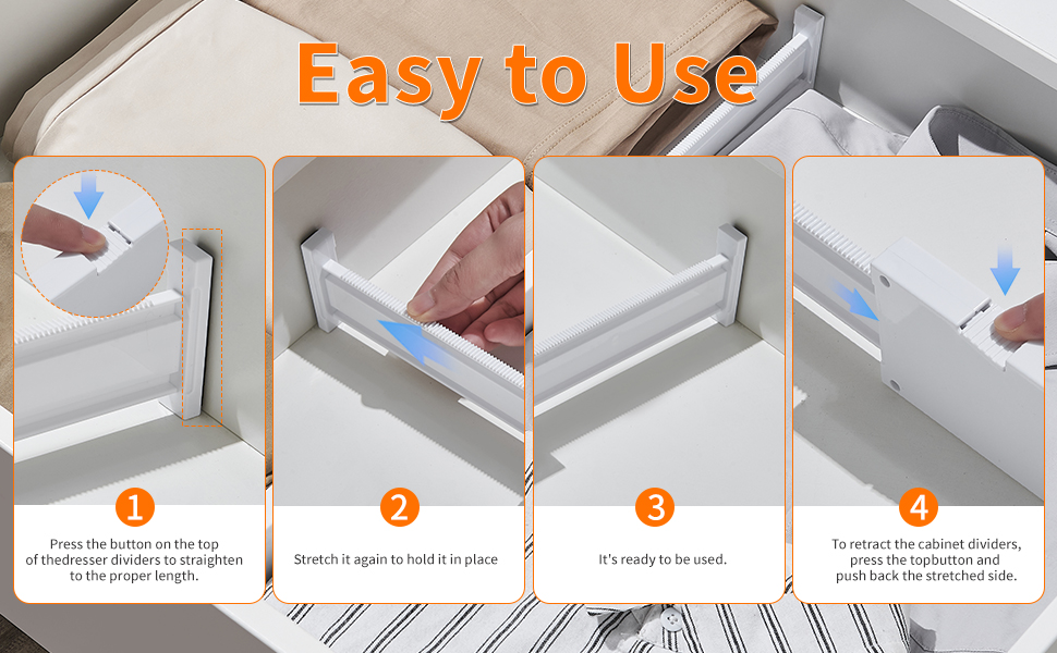 Canfanni Drawer Dividers 3 Pack, 2.36" High, 14.7622.6