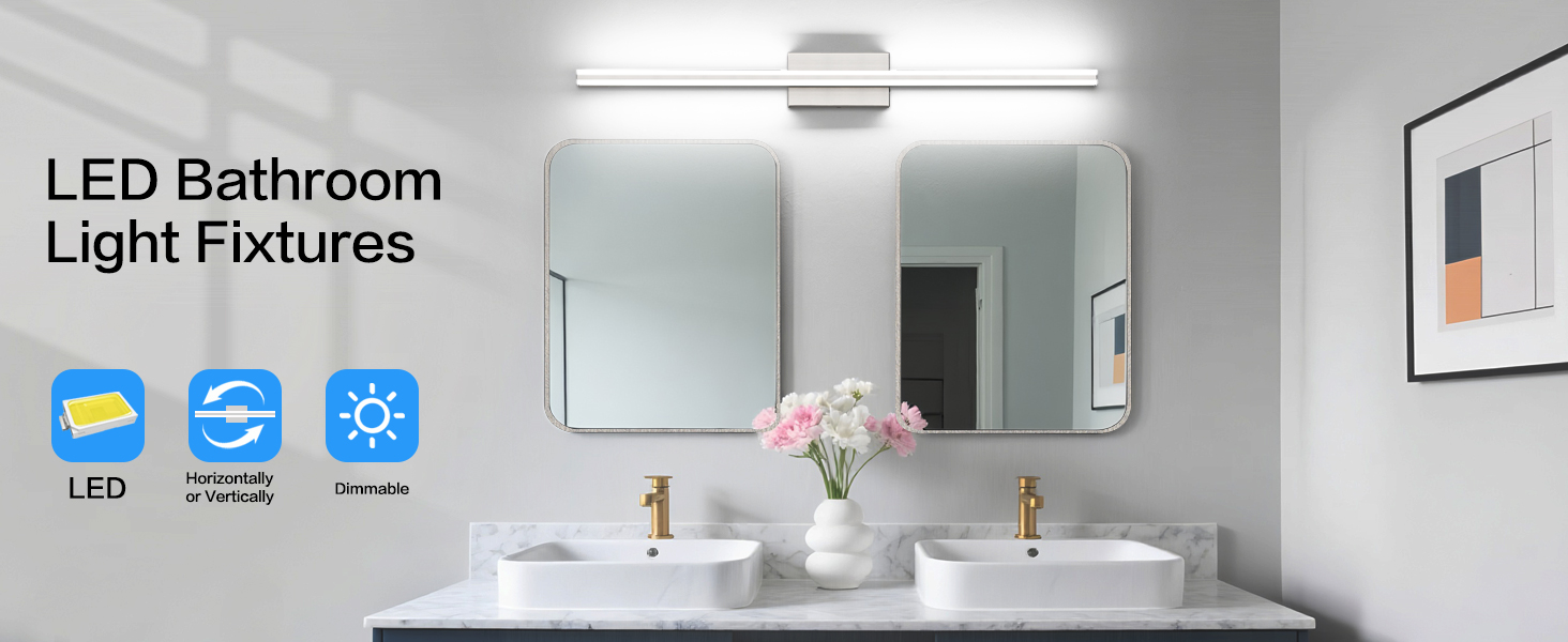 LED Brushed Nickle Vanity Light