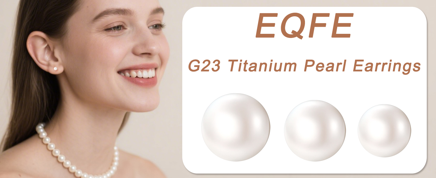 titanium pearl earrings