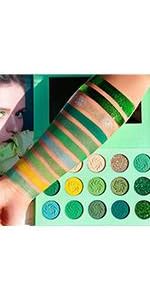 green eyeshadow