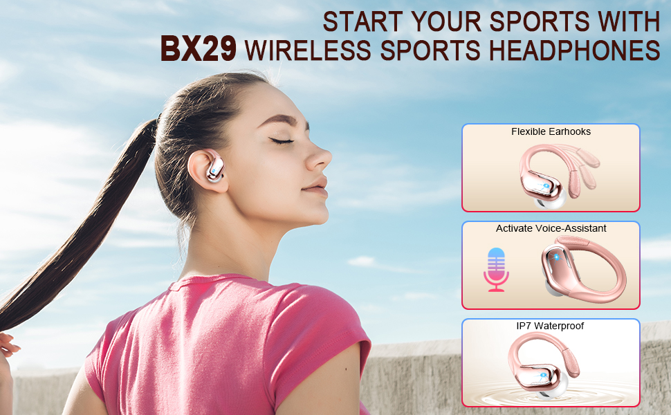 Wireless Earbuds, 90H Bluetooth 5.3 Headphones Wireless Running with