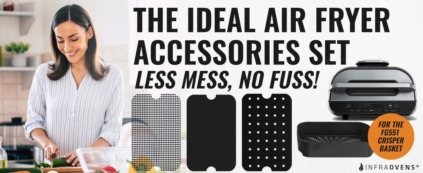 Reusable liners for ninja foodi smart xl indoor grill 6 in 1 4 qt fg551