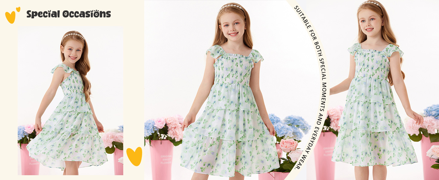 fancy dress summer dress holiday dress flower girls fress spring dress smock dress birthday dress