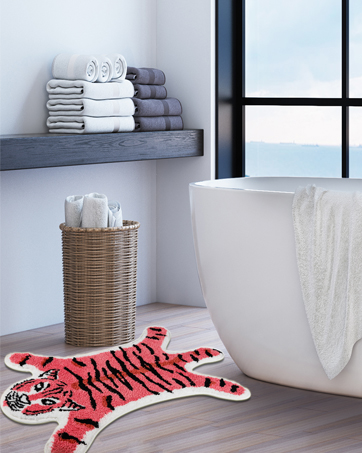 Amazon.com: Tiger Printed Rug/Mat for Bathroom, Faux Tiger