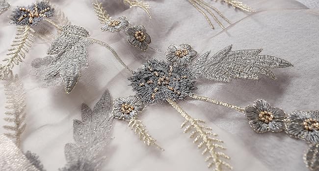 Amazon.com: Jeelow Silk Wool Scarf Shawl Wrap Sheer Floral