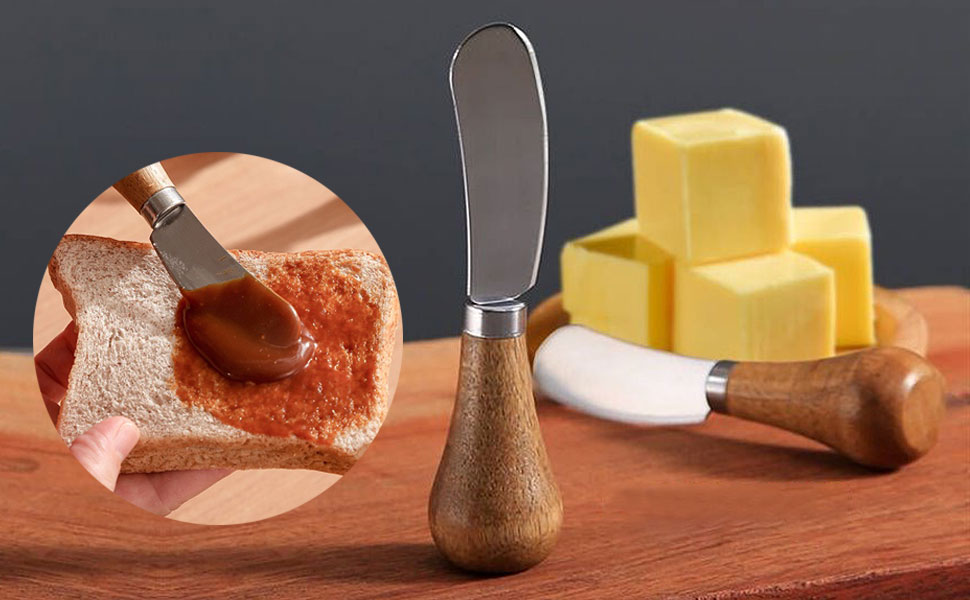 2 Pack Butter Spreader Knife Standing, Stainless Steel