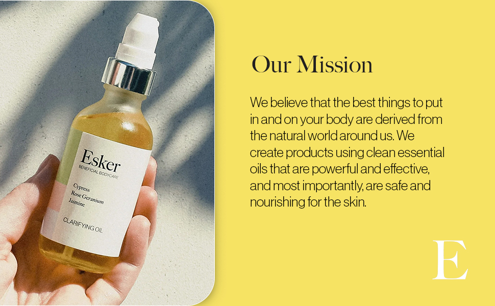 Clarifying Body Oil soothing moisturizing hydrating for skin natural organic