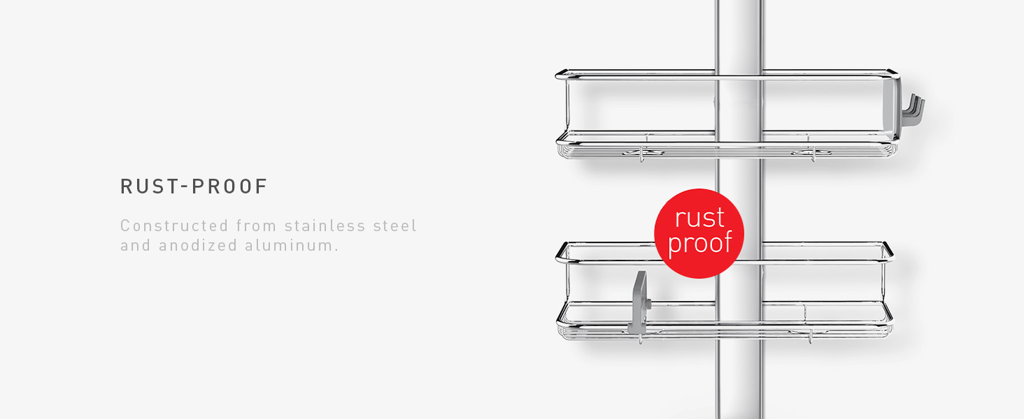 Rust-Proof | Constructed from stainless steel and anodized aluminum