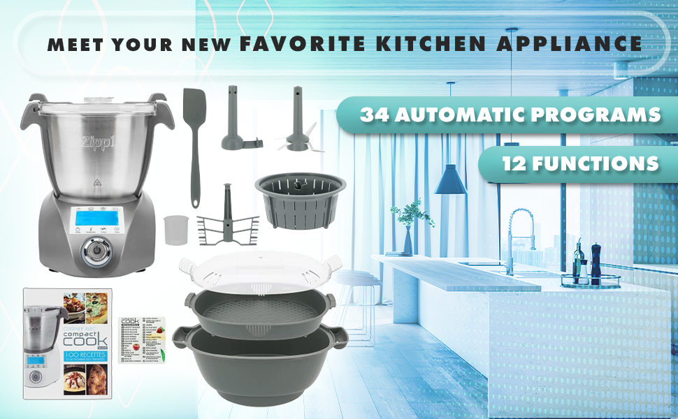 Zippi Multi Cooker, Compact AllInOne Blender, Cooker