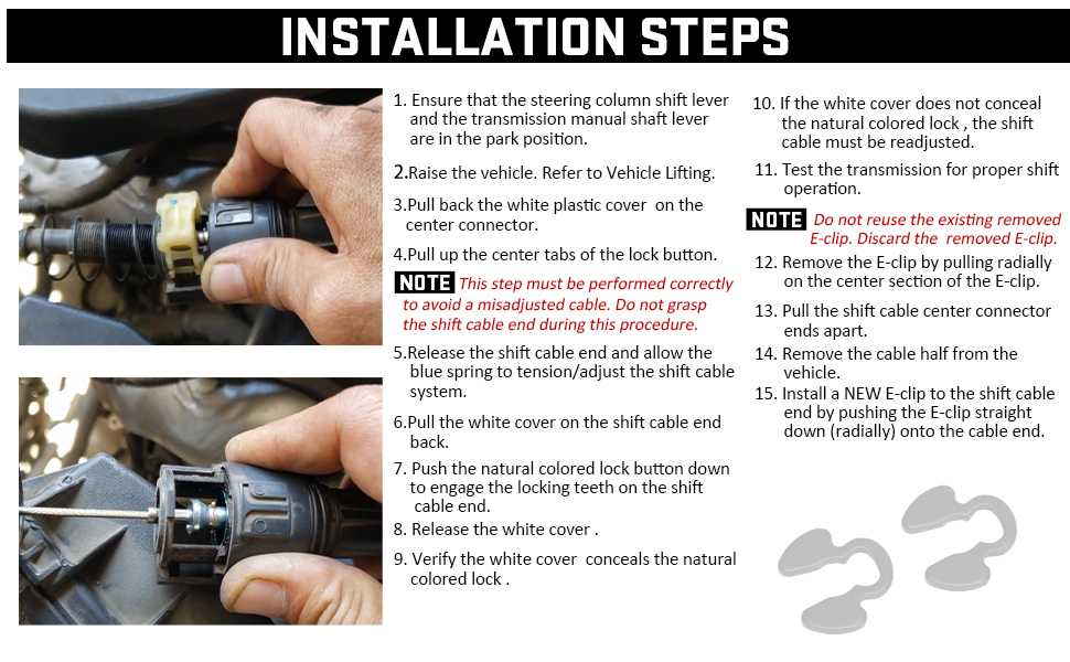 PQY Shift Cable Clip Compatible with 4l80e Allison 4l60e