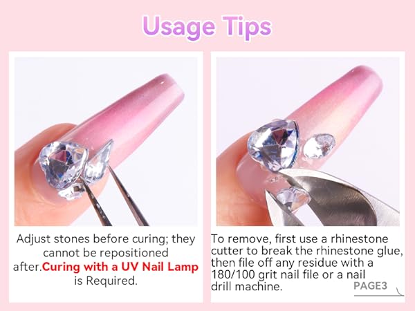 nail rhinestone glue