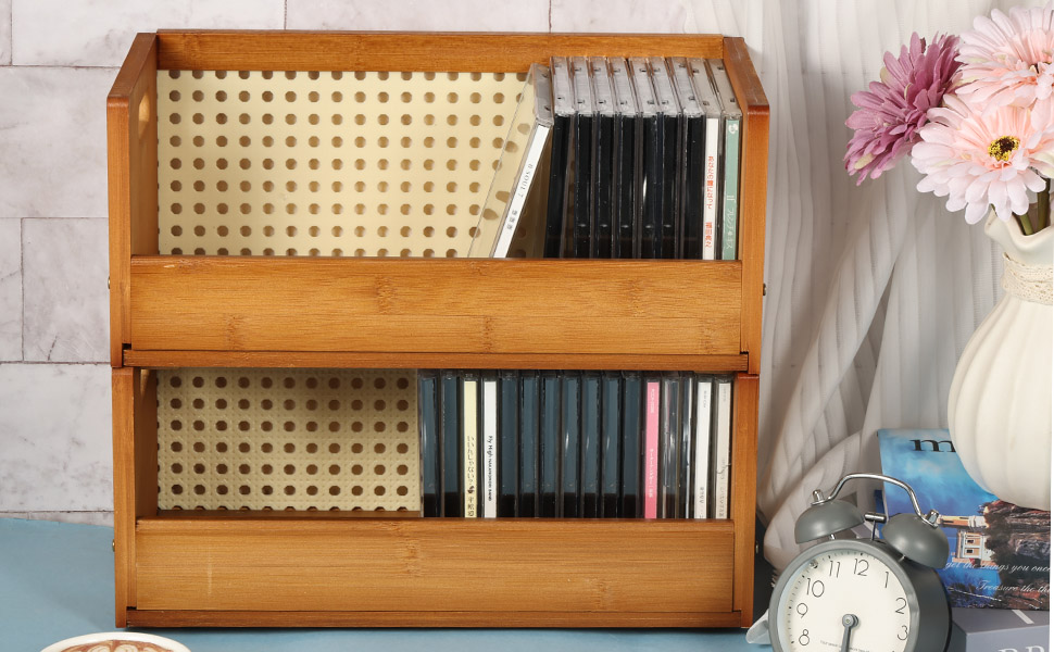 Set Bamboo CD Storage Box