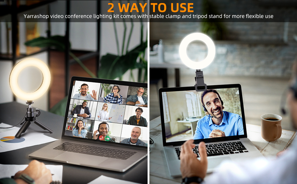 Ring Light for Laptop/Phone, Video Conference Light Computer Ring Light