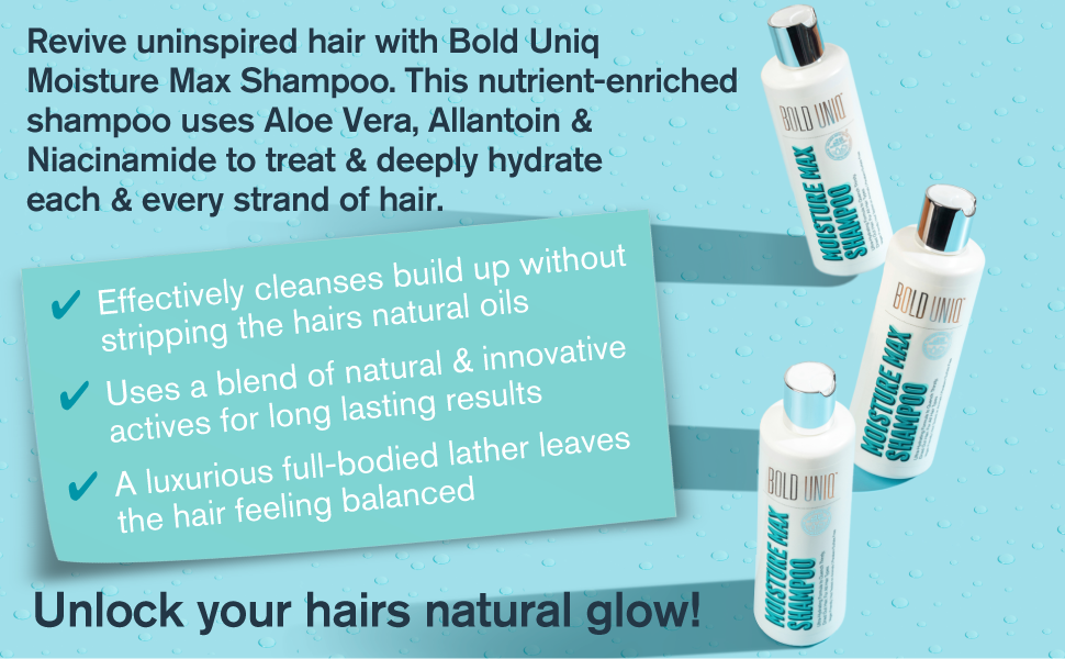 bold uniq moisture max shampoo cleanse hydrate